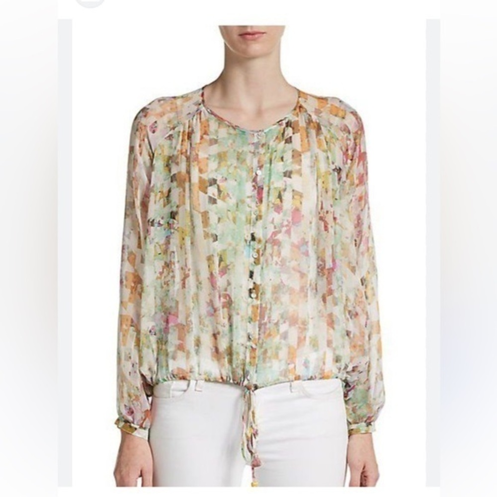 Elizabeth James 100% Silk  Elizabeth and James Benji Silk Blouse XS